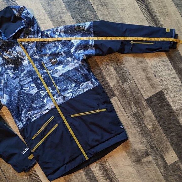 Picture Organic Stone Ski Snowboard Jacket Imaginary World Blue Small - Picture 7 of 8